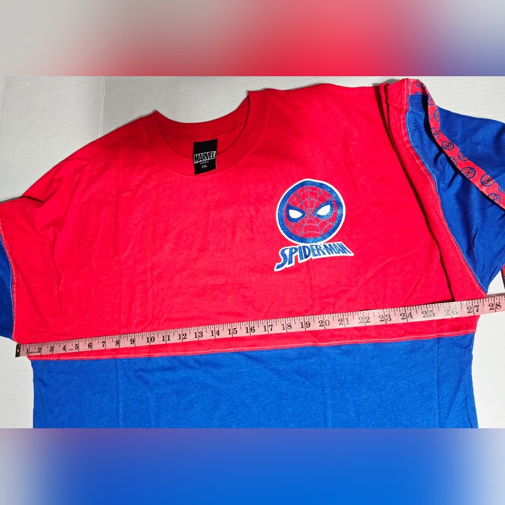 Universal Studios Marvel Glitter Amazing SpiderMan Long Sleeve Shirt Size 2XL - Picture 10 of 11